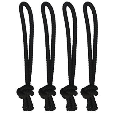 Imagem de SBS Cordão de correia para prancha de surfe, longboard e SUP – Pacote com 4, Preto