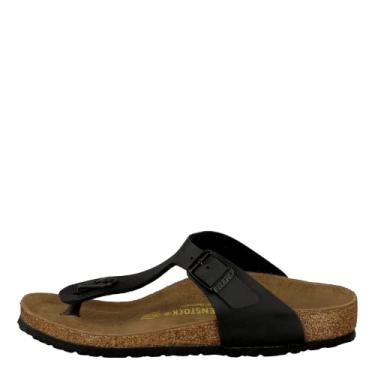 Imagem de Sand lia Birkenstock Gizeh (infantil/infantil), Black Birko Flor, 12-12.5 Narrow Little Kid