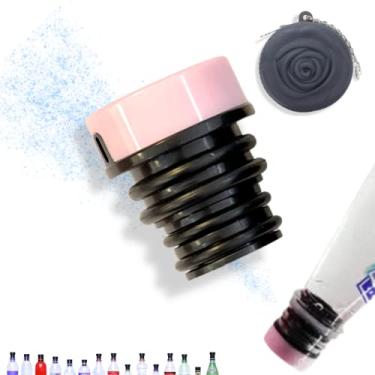 Imagem de Adorable Pink Peri - Bidé portátil para vaso sanitário ou viagem compatível com garrafas de água dos EUA como acessório discreto para homens e mulheres | Tamanho de bolso instantâneo + pulverizador manual (Pink)