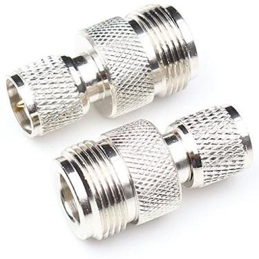 Imagem de ANHAN N fêmea para mini conectores macho UHF, adaptadores tipo mini UHF para N tipo N conector coaxial RF adaptador coaxial 2 pacotes