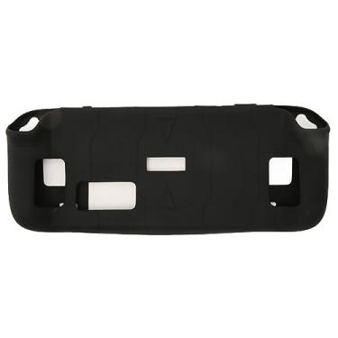 Imagem de Capa Protetora de Silicone para Steam Deck, Proteção Total, Capa Macia para Console de Jogos Portátil, Alinhamento Exato, Design Ergonômico, Abertura Tipo C Estendida, Preta
