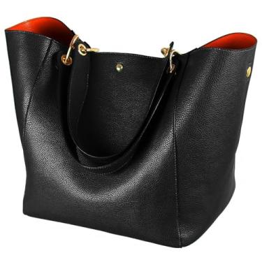 Imagem de sqlp Bolsa de trabalho para mulheres, bolsas de designar, bolsas de mão grandes bolsas femininas, bolsa a tiracolo de viagem, Preto, Taille unique