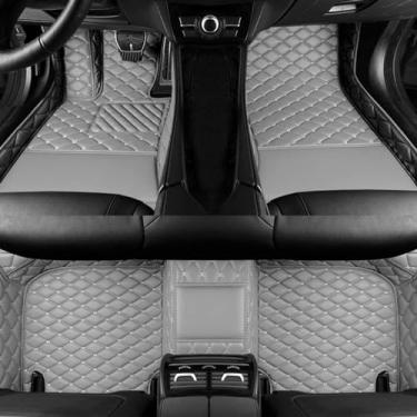 Imagem de Tapetes de carro personalizados cabem em 99% dos carros, SUVs e carros esportivos, carpete de couro antiderrapante com cobertura total para homens e mulheres, tapetes de carro de luxo-grey