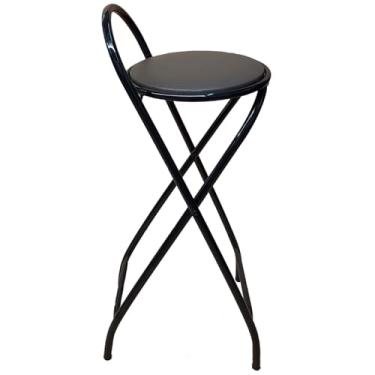 Imagem de Banqueta Alta Articulável e Dobravel com 70 cm de Altura (Assento Marrom)