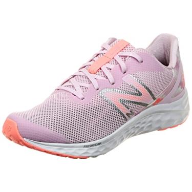 Imagem de New Balance Tênis de corrida infantil unissex Fresh Foam Arishi V4 com cadarço, Framboesa clara/Toranja, 6 Big Kid