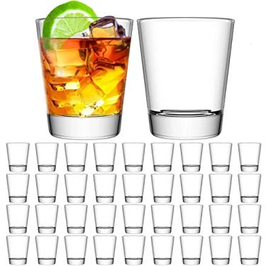 Imagem de SuproBarware Conjunto de 36 copos de shot de base pesada a granel 50 ml conjunto de copos redondos para expresso, uísque, licores e tequila