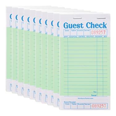 Imagem de Stock Your Home Cadernos de cheques de convidados (10 livros) 8,9 cm x 17,1 cm blocos de notas para servidor e blocos de pedidos de garçonete – 50 cheques por livro para um total de 500 cheques de
