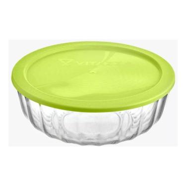 Imagem de Saladeira De Vidro Vitazza 900ml Com Tampa Plástica