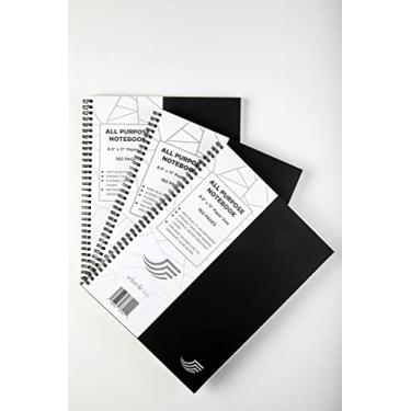 Imagem de Caderno multiuso Selarde, pacote com 3, capa flexível, 80 folhas/160 páginas com linha divisória de página intermediária, 21,6 x 28 cm, papel 90 g/m², encadernação com fio duplo