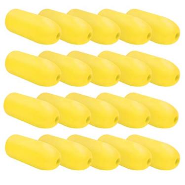 Imagem de JEZERO Boias de pesca em águas profundas: ótimo para marcadores de trilha, boias de doca, boia de natação, kit de âncora de caiaque, boia de piscina, caranguejo e barcos | Pacote com 20 - amarelo,