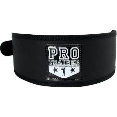 Imagem de Cinturão Ilhós Academia Treino Musculação Proteção Lombar Strong com um pino (Preto)