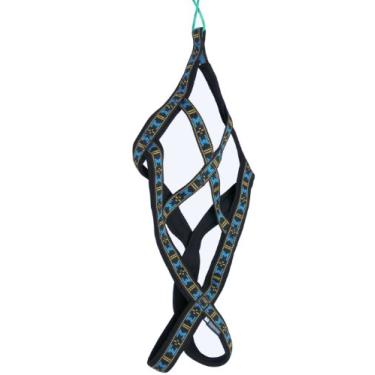 Imagem de Peitoral para cães de trenó puxando peso nas costas, preto, grande, circunferência do pescoço de 53 cm