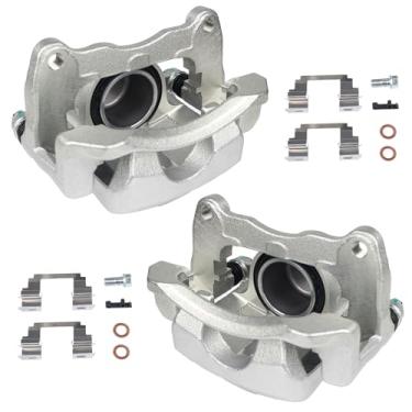 Imagem de KUSATEC Pinça de freio a disco dianteiro 19B2698 19B2699 com suporte adequado para Toyota Corolla/Matrix, Pontiac Vibe 2003 2004 2005 2006 2007 2008 ambos os lados do motorista do passageiro