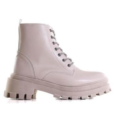 Imagem de Coturno Feminino Zariff Com Brilho Off White-Feminino