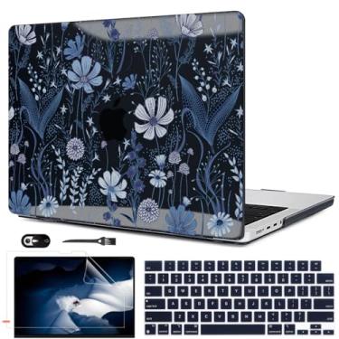 Imagem de LCMOCICO Capa para MacBook Pro de 14 polegadas M5 A3434/M4 A3112 A3185 A3401/M3 A2992 A2918/M2 A2779/M1 A2442 (2025 2024 2023 2022 2021 Lançamento), capa rígida de plástico padrão, flores silvestres