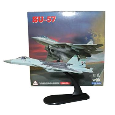Imagem de wltk Sukhoi Su-57 1/100 Escala Avião Diecast Modelo Militar Adulto Unissex