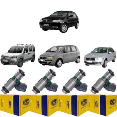 Imagem de 4 Bico Injetor Siena Doblo Palio Idea 1.8 2004 a 2019 IWP168