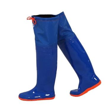 Imagem de Waders Waders Leves De PVC À Prova D'água Para Homens E Mulheres, Botas De Cano Alto Para Pesca E Caça Ao Ar Livre, Sola Com Travas(Blue,46 EU)