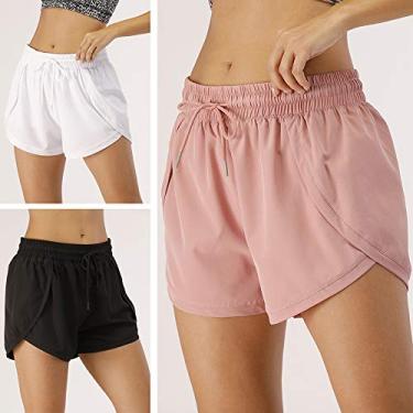 Imagem de Shorts Espovos Femini 2 Em 1 Capris Shorts Com Cordão Calças de Compressão Leggings Yoga Fitness Shorts de Corrida
