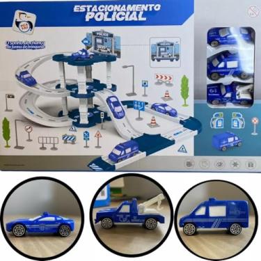 Imagem de Kit 06 Carrinhos Brinquedo Policial + Tratores Presente Criança Menino