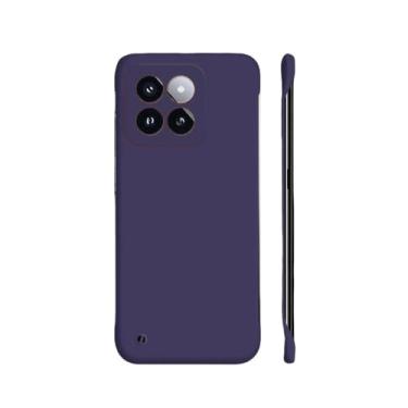 Imagem de Capa ultrafina sem moldura para PC para Xiaomi MI 14 12 13 11T 10T 9T Pro 12 11 Lite 5G NE 13 12S Capa de telefone rígida fosca ultra colorida, roxo escuro, para Mi 13