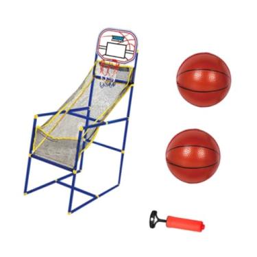 Imagem de Fancyes Conjunto de jogos de basquete arcade para crianças com painel, brinquedos esportivos fáceis, cesta de basquete para aniversário em casa, ambientes, 2 Bolas