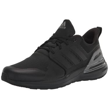 Imagem de adidas Tênis infantil unissex RapidaSport com cadarço, Preto/Preto/Ferro Metallicallicálico, 6.5 Little Kid