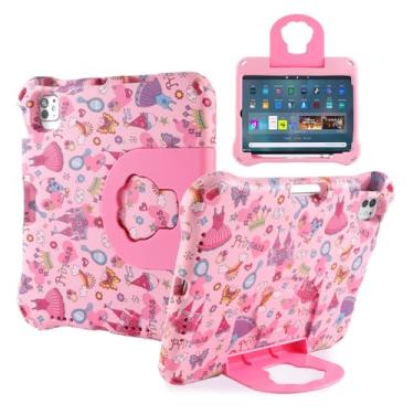 Imagem de Capa infantil para iPad Air 4 5 para tablet Funnywin iPad Air 4 5 Princesa, capa à prova de crianças com alça de suporte, à prova de choque, capa durável para meninos e meninas (GZ)