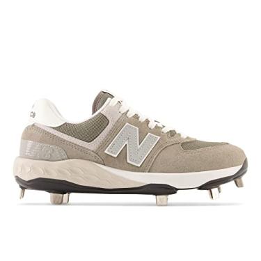Imagem de New Balance Chuteira feminina Fresh Foam 574 Low Metal Softball Cinza Médio