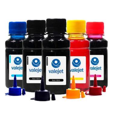 Imagem de Kit 5 Tinta L365 CMYKK Corante 100ml Valejet