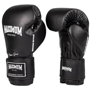 Imagem de Luva de Boxe Muay Thai Kickboxing Maximum New Classic Black 10oz
