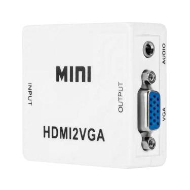 Imagem de Mini Conversor Adaptador HDMI p/ VGA Áuvio Vídeo Computador - Amana St