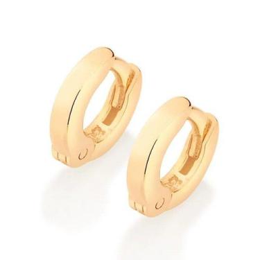 Imagem de Brincos banhado ouro 3x 24k 18k e 22k femininos argola pequenos romman