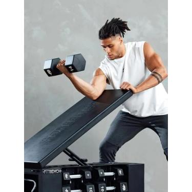 Imagem de Camiseta Regata Academia para Treino de Musculação Masculina Tecido Pr