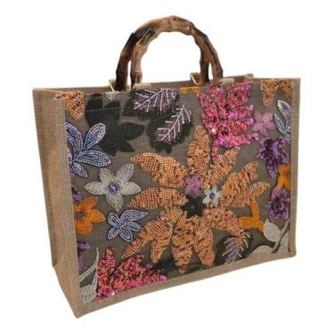 Imagem de Bolsa Feminina Ombro Alça De Bambu Estilosa Tendencia Verão - Alwy, La