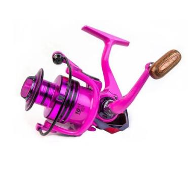 Imagem de Molinete Debão Alumínio Fricção BF-4000 11 Rol Rosa Pink