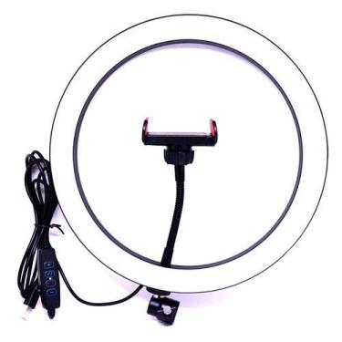 Imagem de Ring Light 10 Polegadas Preto tripe 1,6mt - BCS