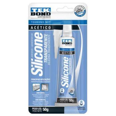 Imagem de Adesivo / cola de silicone transparente acetico 50g na cartela - TEK B