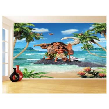 Imagem de Papel De Parede 3D Infantil Moana Princesa Maui 3,5M Azs378 - Você Dec