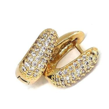 Imagem de Brinco de ouro 18k Argola Gota1Cm - Elegancy Joias