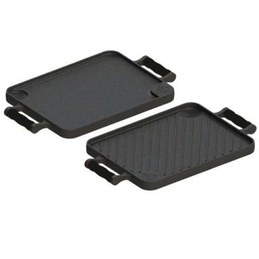 Imagem de Bifeteira dupla face com alças de silicone Preto 23x28cm - Libaneza