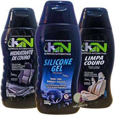 Imagem de Kit Hidratante De Couro + Limpa Couro + Silicone em Gel - KN Automotiv