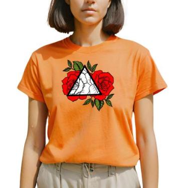 Imagem de Camiseta Feminina Blusinha Rosas de Algodão T-shirt Plus Size GuGi, La