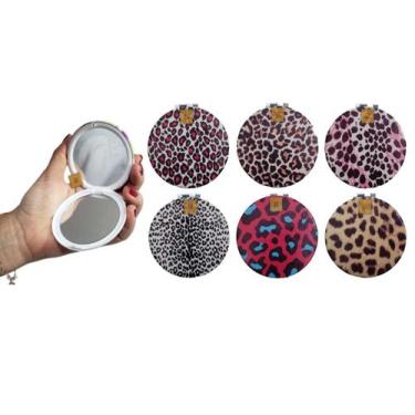 Imagem de Kit 6 Espelhos de Bolsa Dupla Face com Lente De Aumento Animal Print L