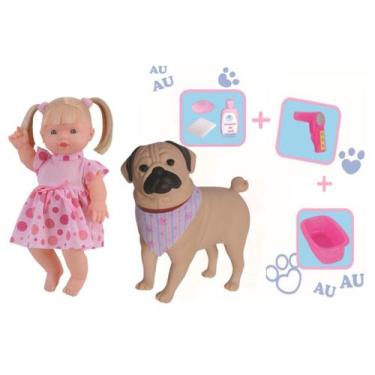 Imagem de Kit Boneca E Cachorrinho Divertidos Interativos - Adijomar