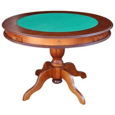 Imagem de Mesa de Jogos Carteado 4 Lugares J-Bonomo Redonda Tampo Reversível com