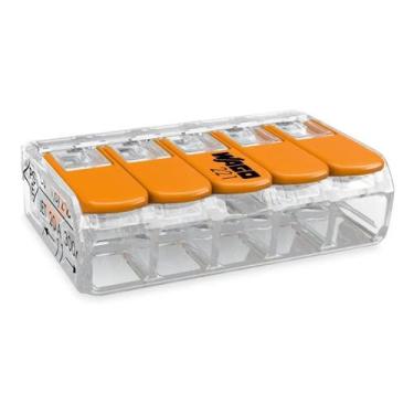 Imagem de Conector Wago Para Emenda de Fios Linha 221 5 Polos