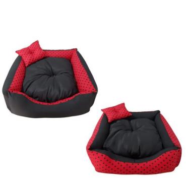 Imagem de Caminha Pet Cama Cachorro Gato Dupla Face Conforto 60x60 - Mega Varied