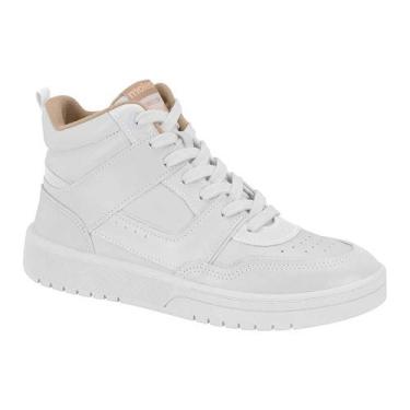 Imagem de Tênis Moleca Feminino Casual Cano Médio- Branco, 36