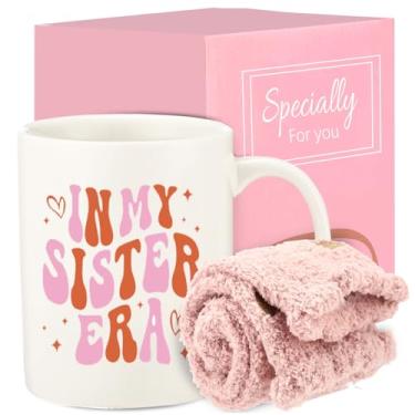 Imagem de DDOFAH Conjunto de presente de irmã - presente de aniversário para mulheres inclui caneca de café e meias presentes atenciosos para cunhada, melhor amiga